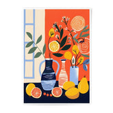 Citrus Still Life Photographic Print, Modern Fruit Art, Kitchen Wall Decor, Colorful Botanical Art Print, Home Decor - Tawshia